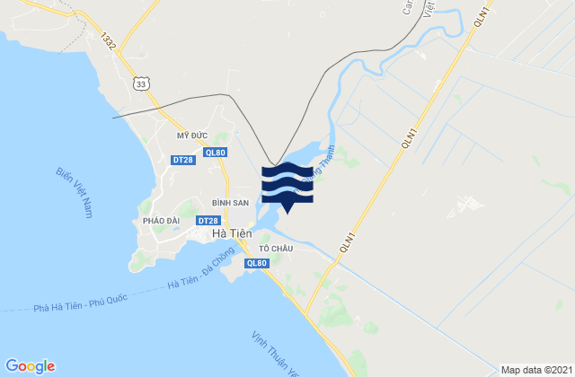 Mappa delle Getijden in Thị Xã Hà Tiên, Vietnam