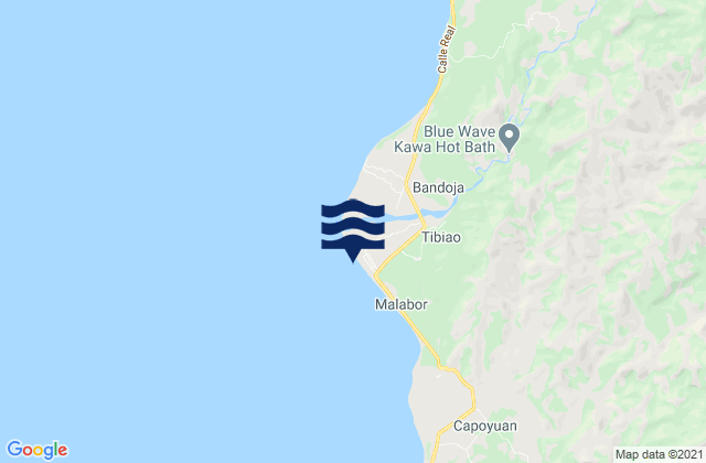Mappa delle Getijden in Tibiao, Philippines
