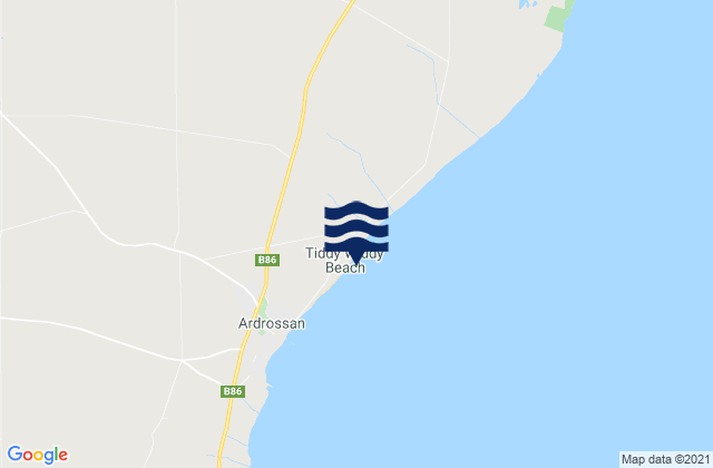 Mappa delle Getijden in Tiddy Widdy Beach, Australia