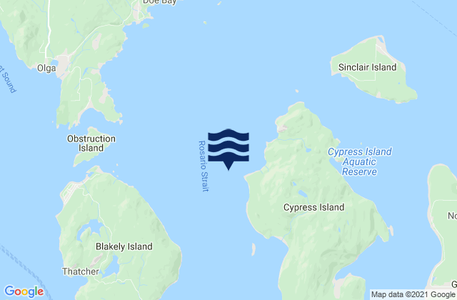 Mappa delle Getijden in Tide Point (Cypress Island), United States