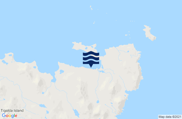 Mappa delle Getijden in Tigalda Bay Tigalda Island, United States