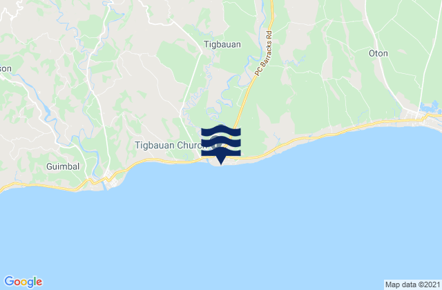 Mappa delle Getijden in Tigbauan, Philippines