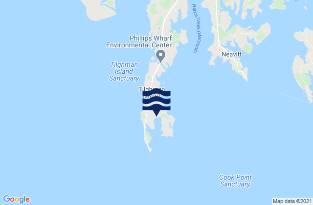 Mappa delle Getijden in Tilghman Island, United States