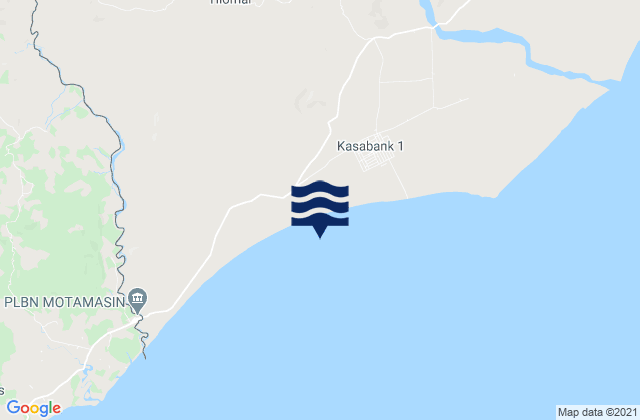 Mappa delle Getijden in Tilomar, Timor Leste