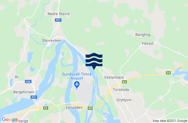 Mappa delle Getijden in Timrå Kommun, Sweden