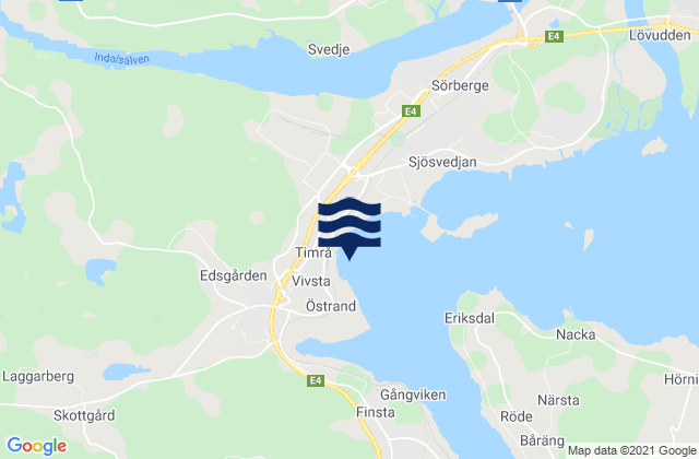 Mappa delle Getijden in Timrå, Sweden