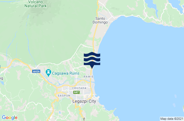 Mappa delle Getijden in Tinago, Philippines