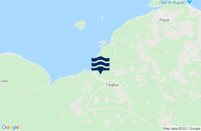 Mappa delle Getijden in Titiakar, Indonesia