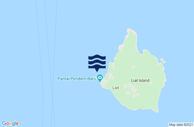 Mappa delle Getijden in Tjelaka (Liat Island), Indonesia