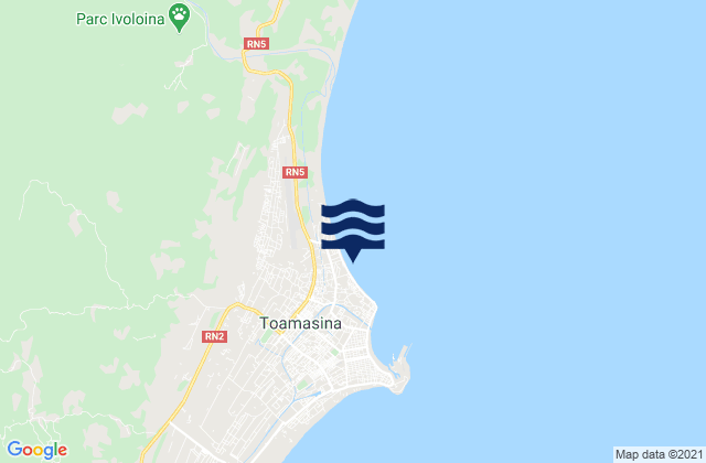 Mappa delle Getijden in Toamasina I, Madagascar