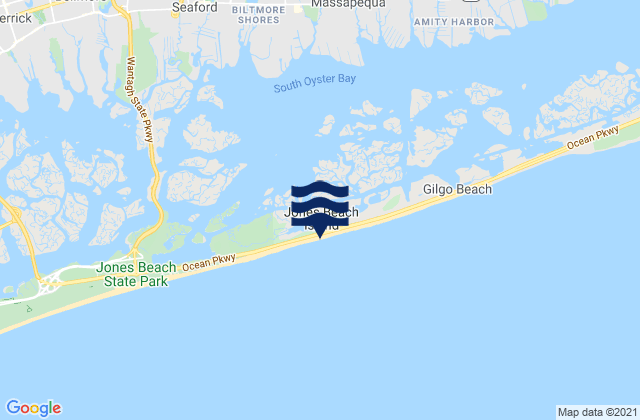 Mappa delle Getijden in Tobay Beach, United States