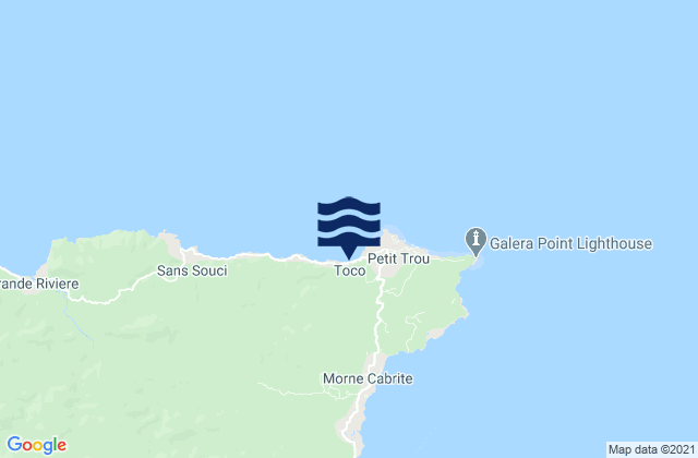 Mappa delle Getijden in Toco, Trinidad and Tobago