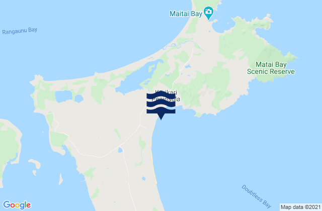 Mappa delle Getijden in Tokerau Beach, New Zealand