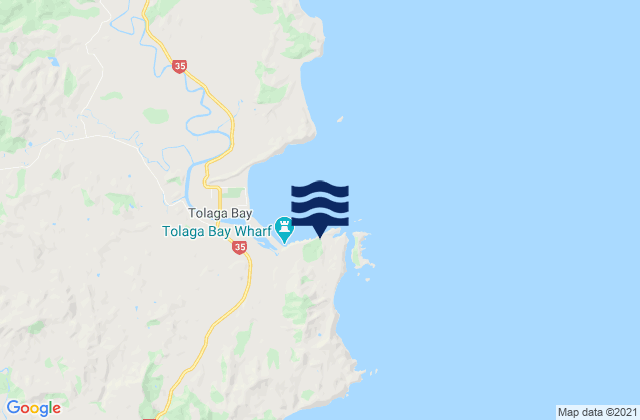 Mappa delle Getijden in Tolaga Bay - Cooks Cove, New Zealand