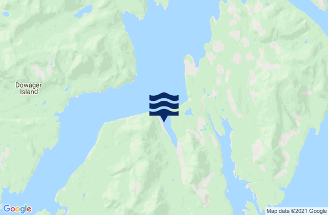 Mappa delle Getijden in Tom Bay, Canada