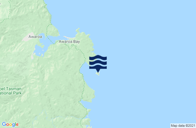 Mappa delle Getijden in Tonga Island Abel Tasman, New Zealand