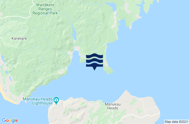 Mappa delle Getijden in Torea Bay, New Zealand