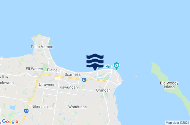 Mappa delle Getijden in Torquay, Australia