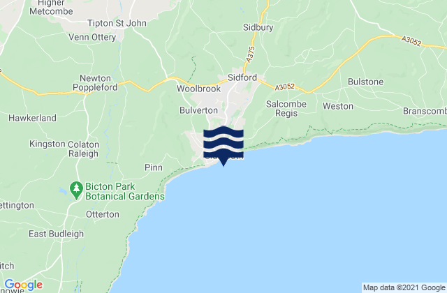 Mappa delle Getijden in Town Beach, United Kingdom