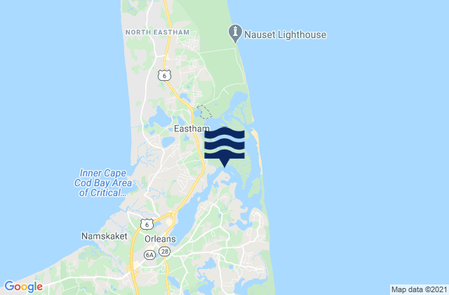 Mappa delle Getijden in Town Cove, United States