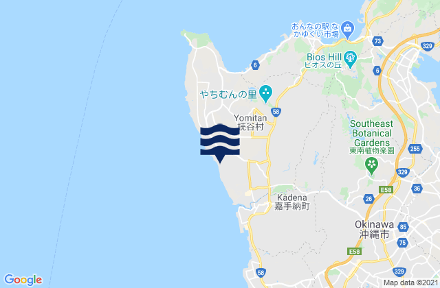 Mappa delle Getijden in Toya, Japan
