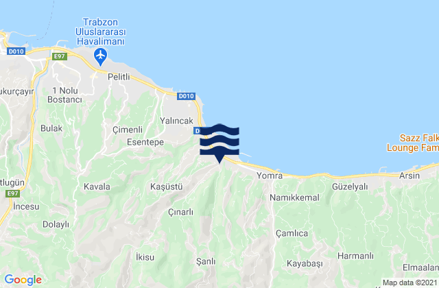 Mappa delle Getijden in Trabzon, Turkey