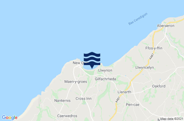 Mappa delle Getijden in Traeth Gwyn Beach, United Kingdom