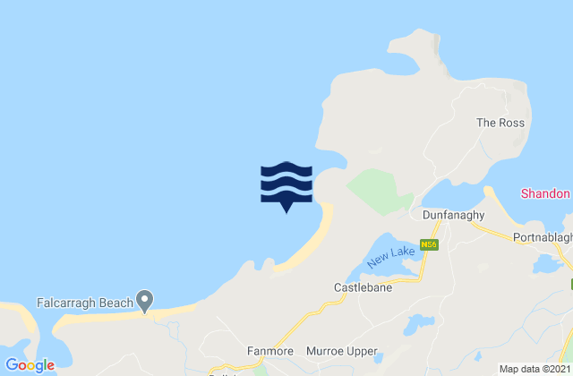 Mappa delle Getijden in Tramore Bay, Ireland