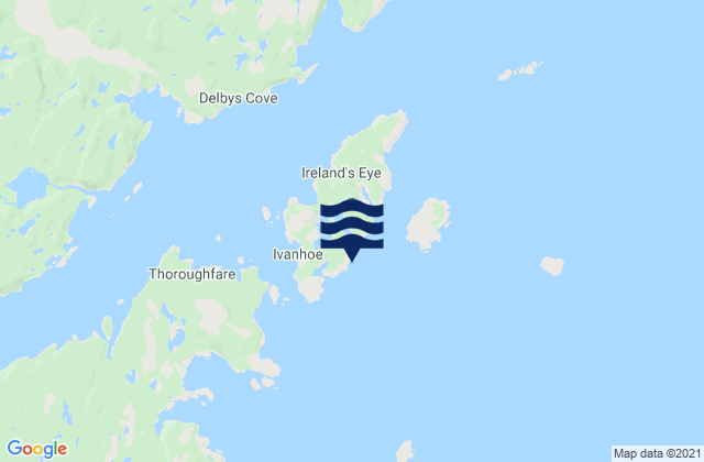 Mappa delle Getijden in Traytown Harbour, Canada