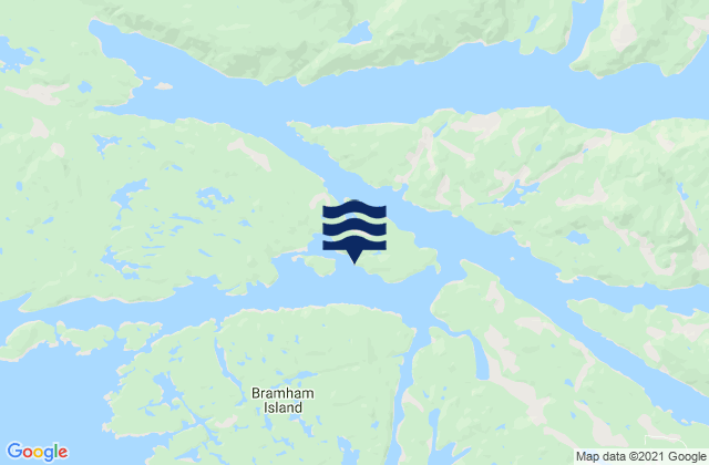 Mappa delle Getijden in Treadwell Bay, Canada