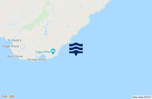 Mappa delle Getijden in Trepassey Bay, Canada
