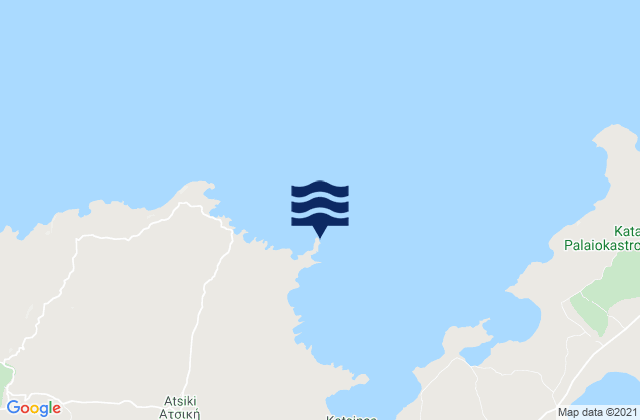 Mappa delle Getijden in Trigiés, Greece