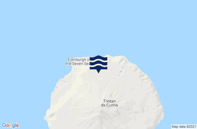 Mappa delle Getijden in Tristan da Cunha, Saint Helena