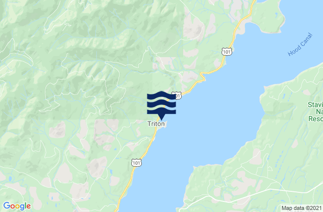 Mappa delle Getijden in Triton Cove, United States