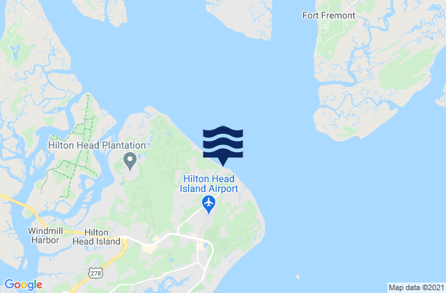 Mappa delle Getijden in Triton Head, United States