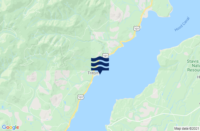 Mappa delle Getijden in Triton Head, United States