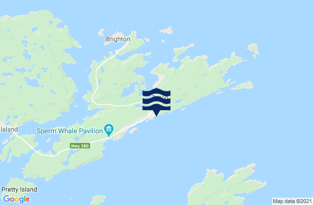 Mappa delle Getijden in Triton Island, Canada