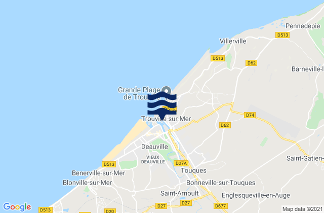 Mappa delle Getijden in Trouville-sur-Mer, France