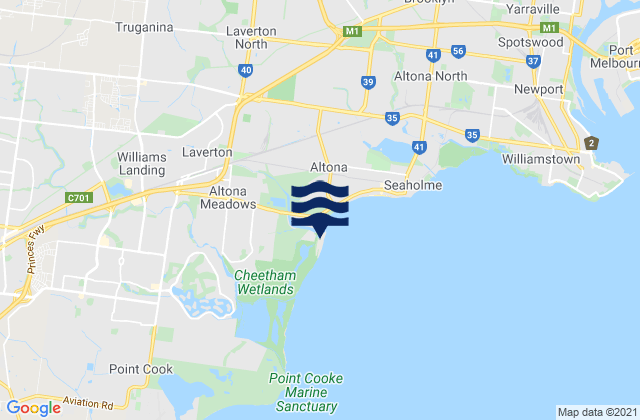 Mappa delle Getijden in Truganina, Australia