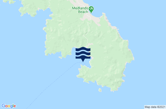 Mappa delle Getijden in Tryphena, New Zealand
