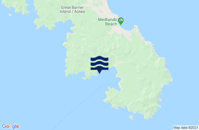 Mappa delle Getijden in Tryphena Harbour, New Zealand