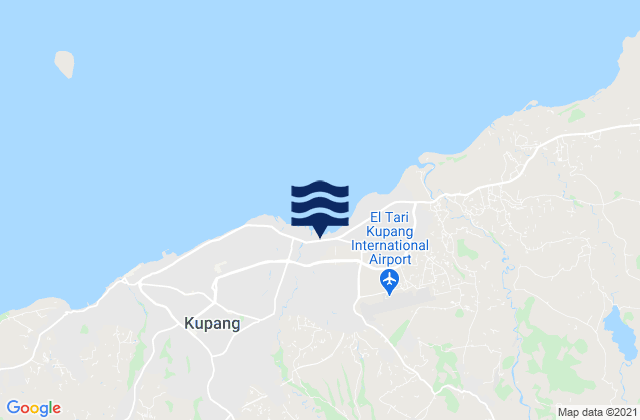 Mappa delle Getijden in Tualeu, Indonesia