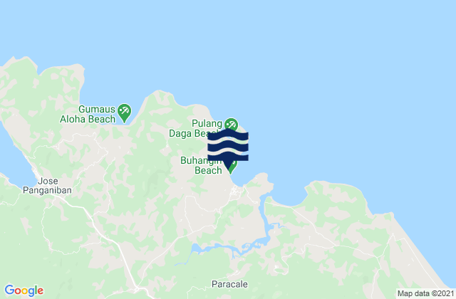 Mappa delle Getijden in Tugos, Philippines