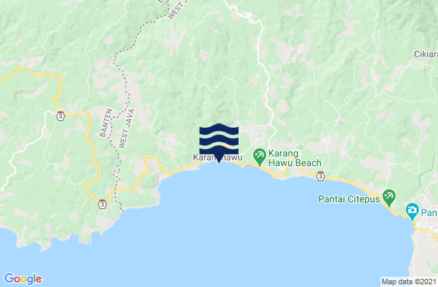 Mappa delle Getijden in Tugu, Indonesia
