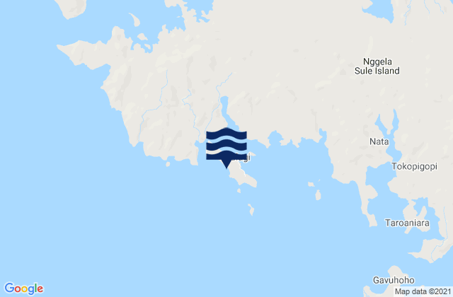 Mappa delle Getijden in Tulagi, Solomon Islands