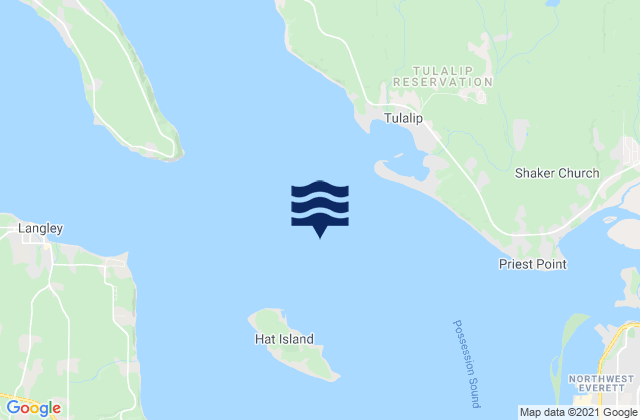 Mappa delle Getijden in Tulalip Bay, United States
