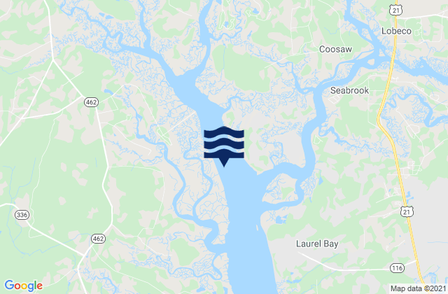 Mappa delle Getijden in Tulifiny River (I-95 Bridge), United States