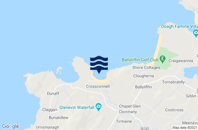 Mappa delle Getijden in Tullagh Bay, Ireland