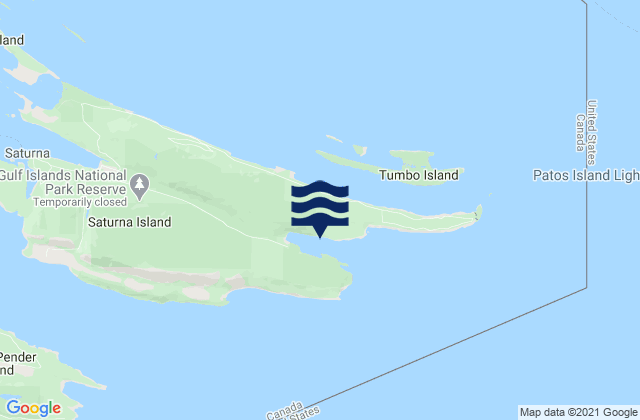 Mappa delle Getijden in Tumbo Channel, United States
