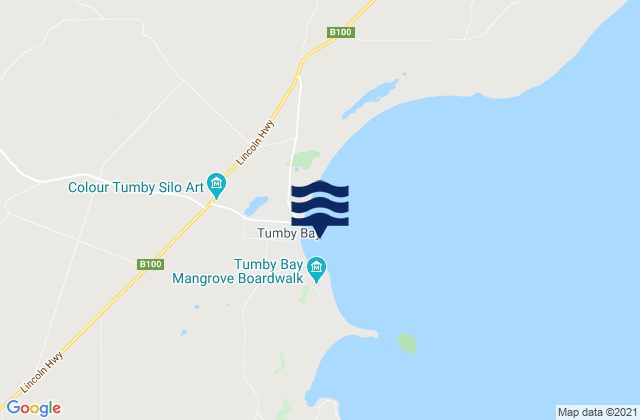 Mappa delle Getijden in Tumby Bay, Australia